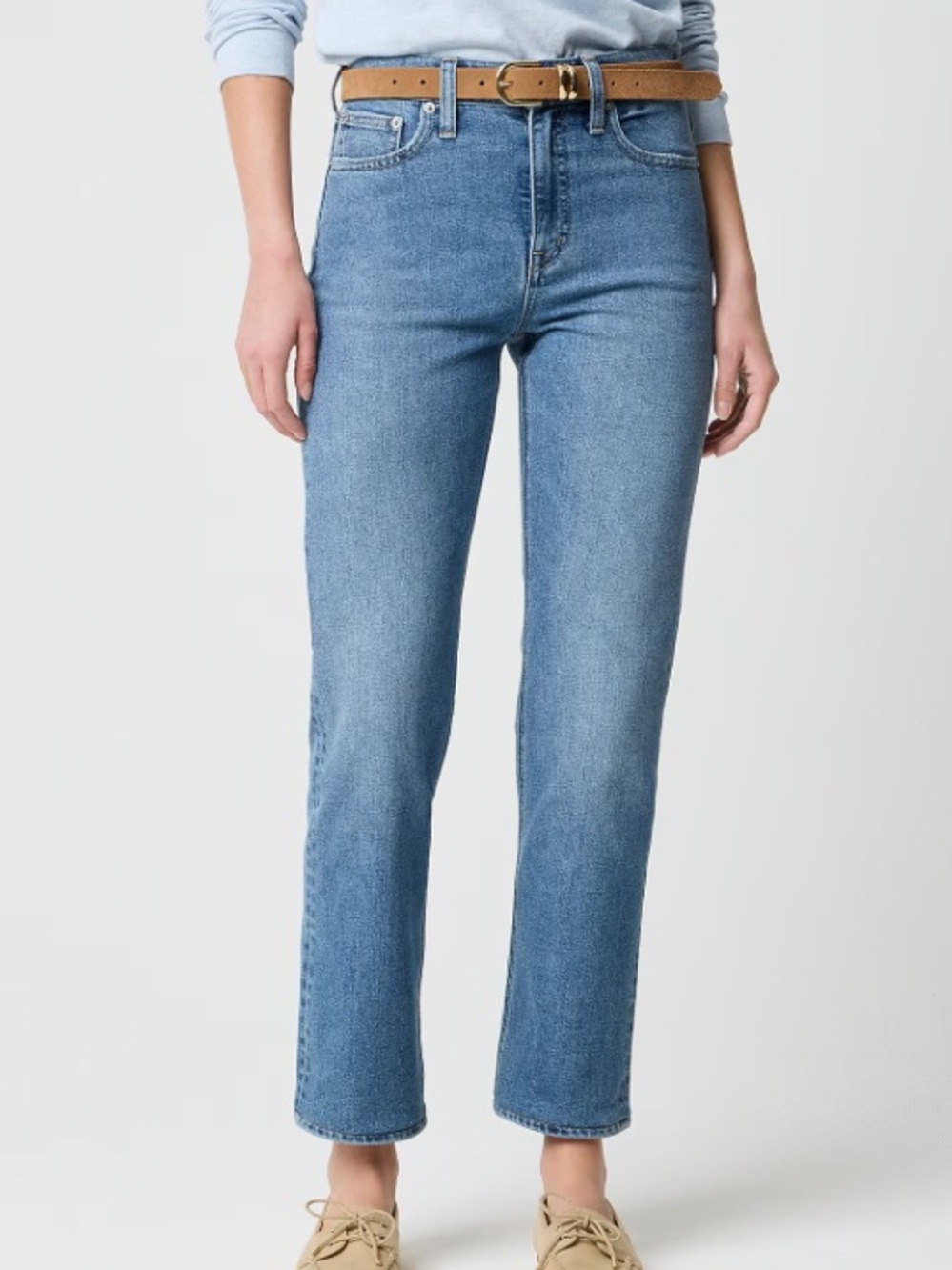 J crew Mid-rise straight jean in all-day stretch